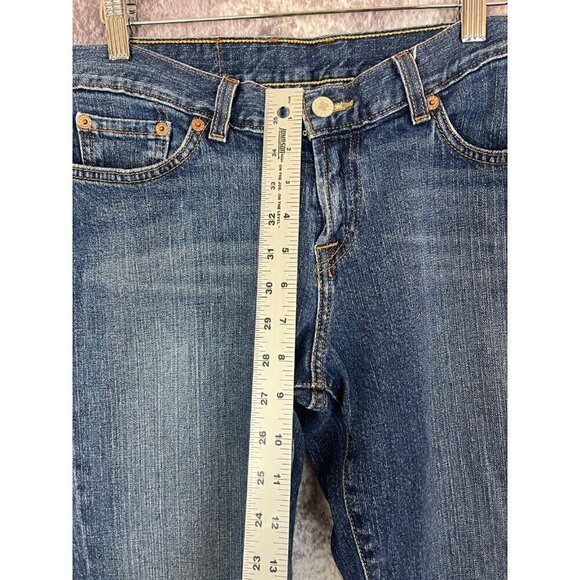 Lucky Brand Jeans Dungarees Blue Mid Rise Flare Regular Length 8/29 Western Y2K - Picture 4 of 12